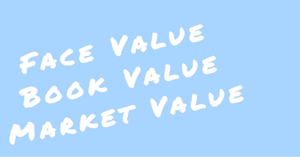 Face value, book value & Market value of share